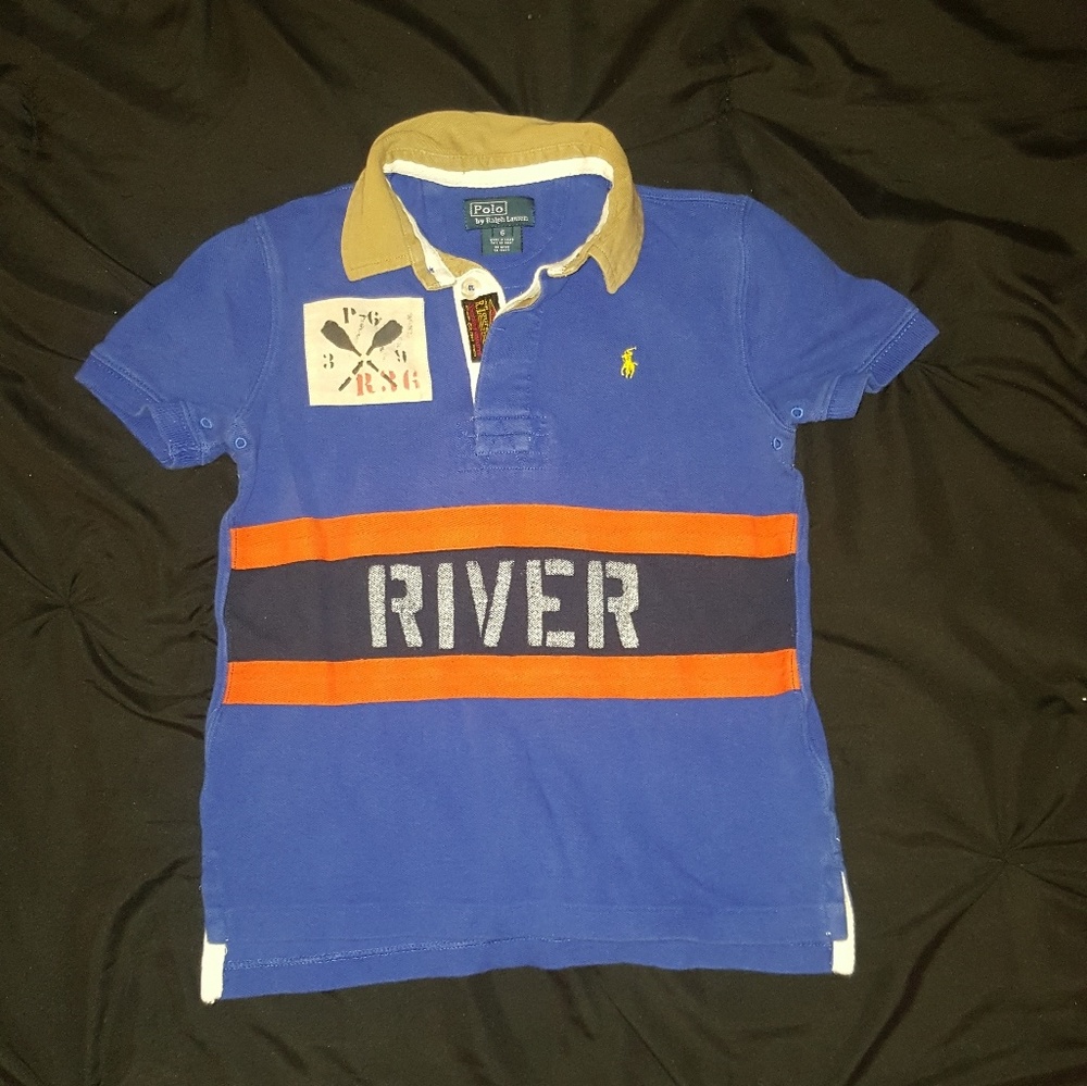 Boys royal blue size 6 Polo